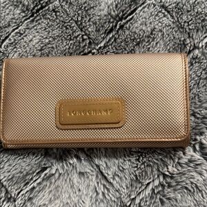 Longchamp Metallic Brown Wallet